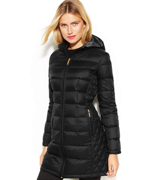 michael kors packable jacket long|michael kors shiny puffer jacket.